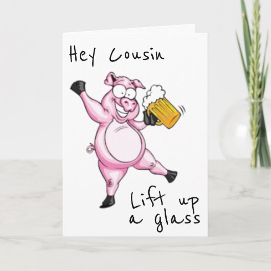 **COUSIN** BEREIT AUF FEIERN **GEBURTSTAG** KARTE (Vorderseite)