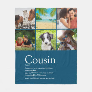 Cousin Best Ever Definition 6 Foto Blau Fleecedecke