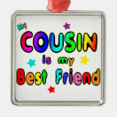 Cousin-bester Freund Silbernes Ornament (Vorne)