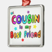 Cousin-bester Freund Silbernes Ornament (Links)