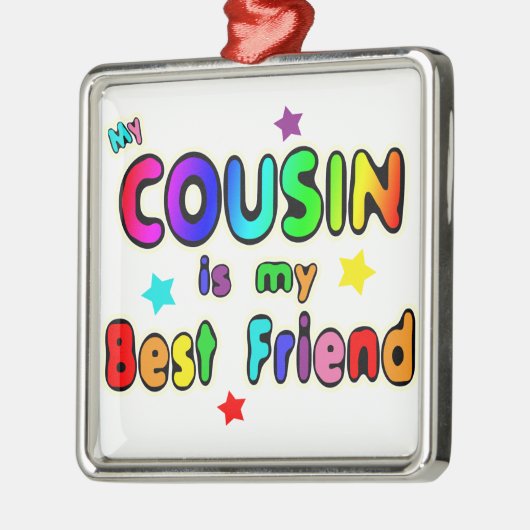 Cousin-bester Freund Silbernes Ornament (Links)