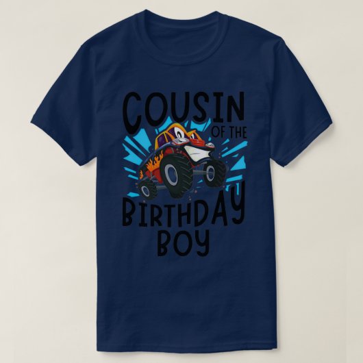 Cousin birthday cousin Monster Truck Kid T-Shirt (Design vorne)