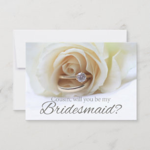 Cousin Bitte übernachten Sie in Bridesmaid Einladung