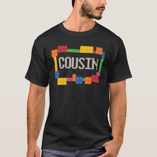 Cousin blockt Master Builder Brick Builder Birth T-Shirt (Vorderseite)