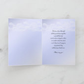 Cousin Bridesmaid Request Card With Violet Blue an Einladung (Innenseite)