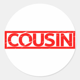 Cousin Briefmarke Runder Aufkleber