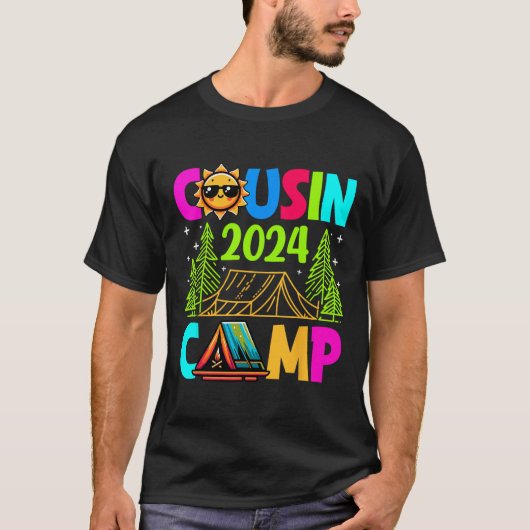 Cousin Camp 2024 Familienurlaub Sommerurlaub Campi T-Shirt (Vorderseite)