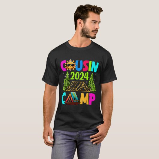 Cousin Camp 2024 Familienurlaub Sommerurlaub Campi T-Shirt (Vorne ganz)
