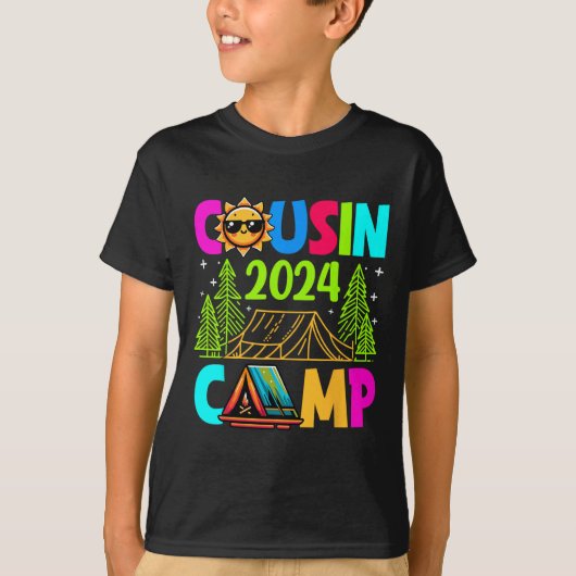 Cousin Camp 2024 Familienurlaub Sommerurlaub Campi T-Shirt (Vorderseite)