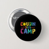 Cousin Camp 2025 Camping Campfire Sommerferien Button (Vorne & Hinten)