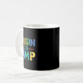 Cousin Camp 2025 Camping Campfire Sommerferien Kaffeetasse (Vorderseite Links)