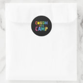 Cousin Camp 2025 Camping Campfire Sommerferien Runder Aufkleber (Tasche)