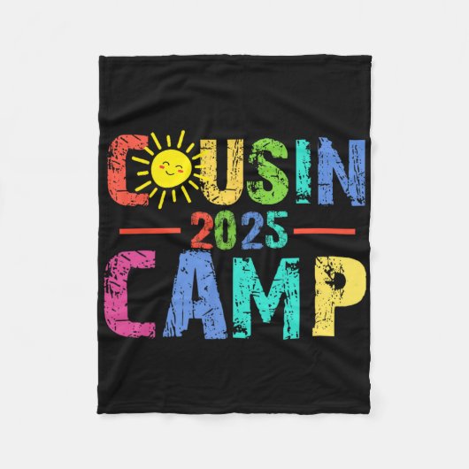 Cousin Camp 2025 Camping Campfire Summer Vacation Fleecedecke (Vorderseite)