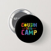 Cousin Camp 2025 Camping Lagerfeuer Sommerferien Button (Vorne & Hinten)