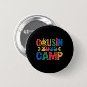 Cousin Camp 2025 Camping-Lagerfeuer Sommerferien Button (Vorne & Hinten)