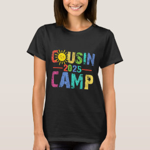 Cousin Camp 2025 Camping Lagerfeuer Sommerferien  T-Shirt