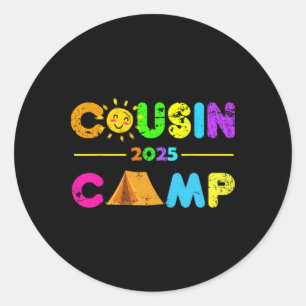 Cousin Camp 2025 Camping Sommerurlaub 2025 Fami Runder Aufkleber