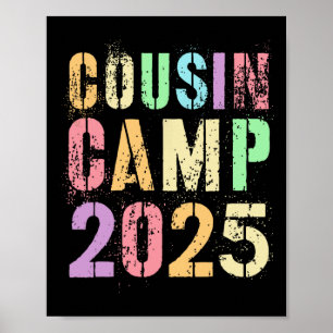 Cousin Camp 2025 Familienurlaub Sommer-Camping Cr Poster
