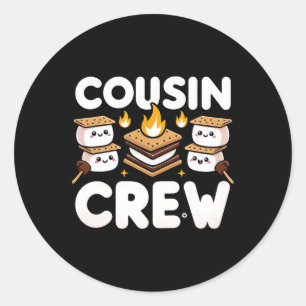 Cousin Camp 2025 Familienurlaub Sommer Camping Cr Runder Aufkleber
