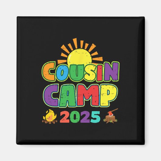 Cousin Camp 2025 Familienurlaub Sommerurlaub Campi Magnet (Vorne)