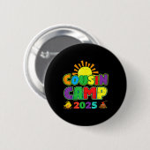 Cousin Camp 2025 Family Vacation Summer Camping Cr Button (Vorne & Hinten)