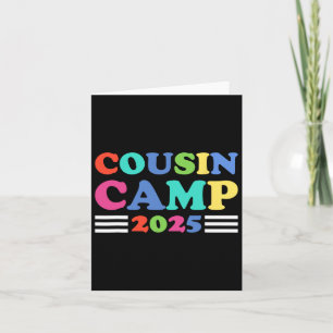 Cousin Camp 2025 Funny Summer Camping Family Karte