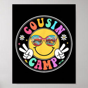 Cousin Camp 2025 Lustige Camping-Crew Sommer-Famil Poster