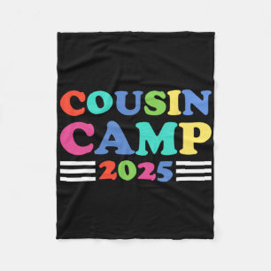 Cousin-Camp 2025 Lustiges Sommer-Camping-Familie Fleecedecke