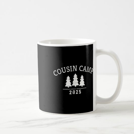 Cousin Camp 2025 Minimalistischer Baum Kunstwerk S Kaffeetasse (Rechts)