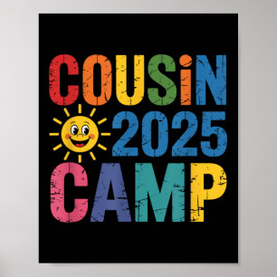 Cousin Camp 2025 Shirt - farbenfrohe Wiedersehen S Poster