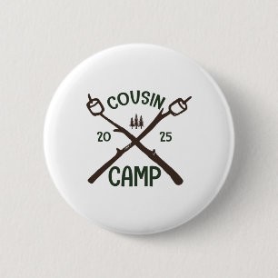 Cousin Camp 2025-Shirt passend zur Gruppe Camping- Button