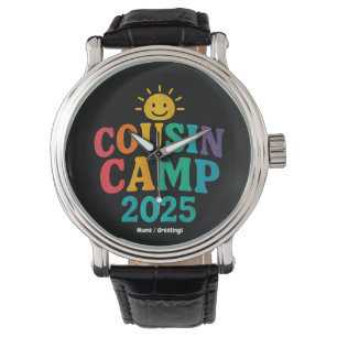 Cousin Camp 2025 Sommerurlaub Spaß Camping Armbanduhr