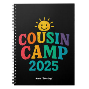 Cousin Camp 2025 Sommerurlaub Spaß Camping Notizblock