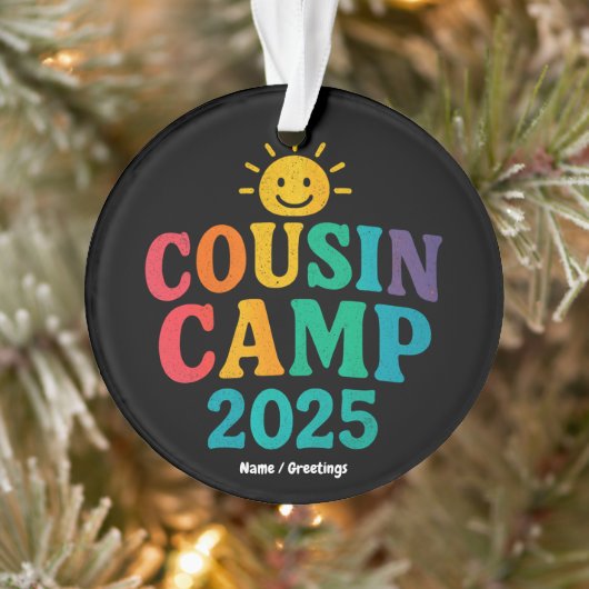 Cousin Camp 2025 Sommerurlaub Spaß Camping Ornament (Baum)