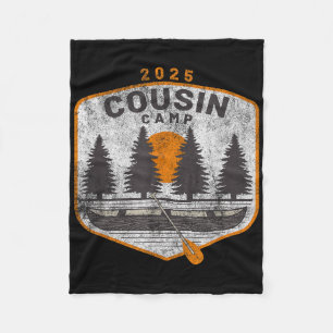 Cousin Camp 2025 Vintage-Kanadier-Kunst Sommer-Fam Fleecedecke