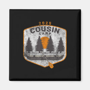 Cousin Camp 2025 Vintage-Kanadier-Kunst Sommer-Fam Magnet