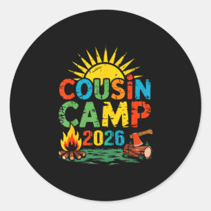 Cousin-Camp 2026 Familienurlaub Sommercampen Runder Aufkleber