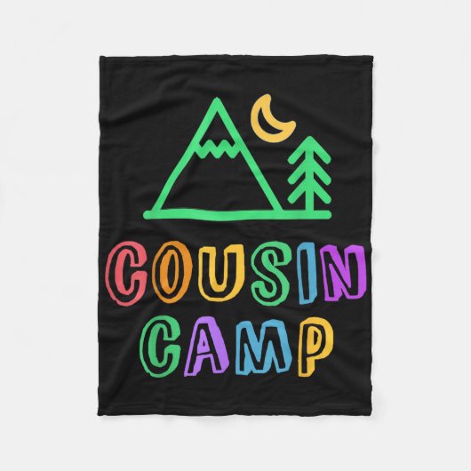 Cousin Camp Bergwald Bestes Camping Beste Freunde Fleecedecke (Vorderseite)