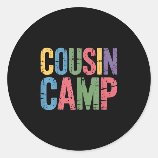 Cousin Camp Pajamas Kindermädchen Kleinkind Matchi Runder Aufkleber (Vorderseite)