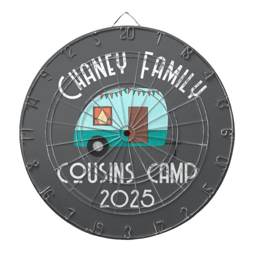 Cousin Camp Retro Camper Dartscheibe (vorne)