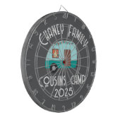 Cousin Camp Retro Camper Dartscheibe (Vorderseite Links)