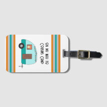 Cousin Camp Retro Camper Gepäckmarke