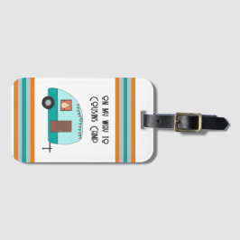 Cousin Camp Retro Camper Gepäckmarke Gepäckanhänger