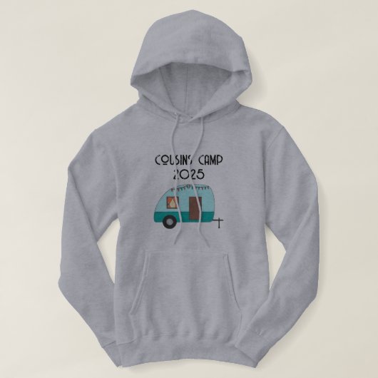 Cousin Camp Retro Camper Hoodie (Design vorne)