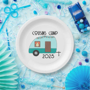 Cousin Camp Retro Camper Pappteller