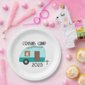 Cousin Camp Retro Camper Pappteller (Party)