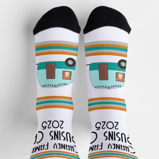 Cousin Camp Retro Camper Socken (Oben)