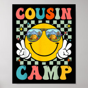 Cousin-Camp Sommer Reise Familien Camping Urlaub Poster