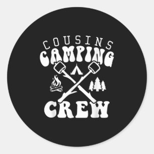 Cousin Camping Crew 2024 T-Shirt Familienurlaub Ca Runder Aufkleber