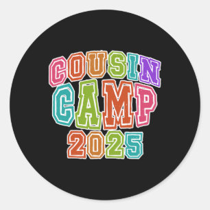 Cousin-Camping-Crew 2025 Frühlingsferien Sommer-Tr Runder Aufkleber
